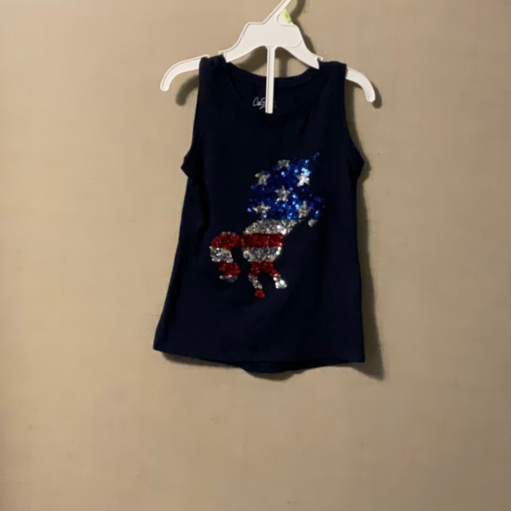 City Streets Blue and Red Patriotic Tank Top